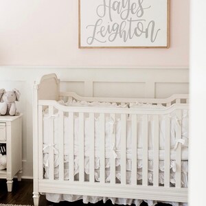 Nursery Name Sign Neutral Nursery Wall Decor Boy Name Sign Framed Name Sign Girl Over the crib Sign Reclaimed Wood Name Sign image 4