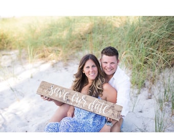 Save The Date Sign | Wood Engagement Sign | Rustic Wood Photo Prop | Engagement Picture Sign | Save Our Date Wood Sign | Save The Date Prop