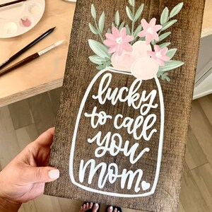 Mother’s Day Gift, Personalized Mother’s Day Gift, Lucky to call you Mom, Gift for Mom from daughter, Custom Mom Gift
