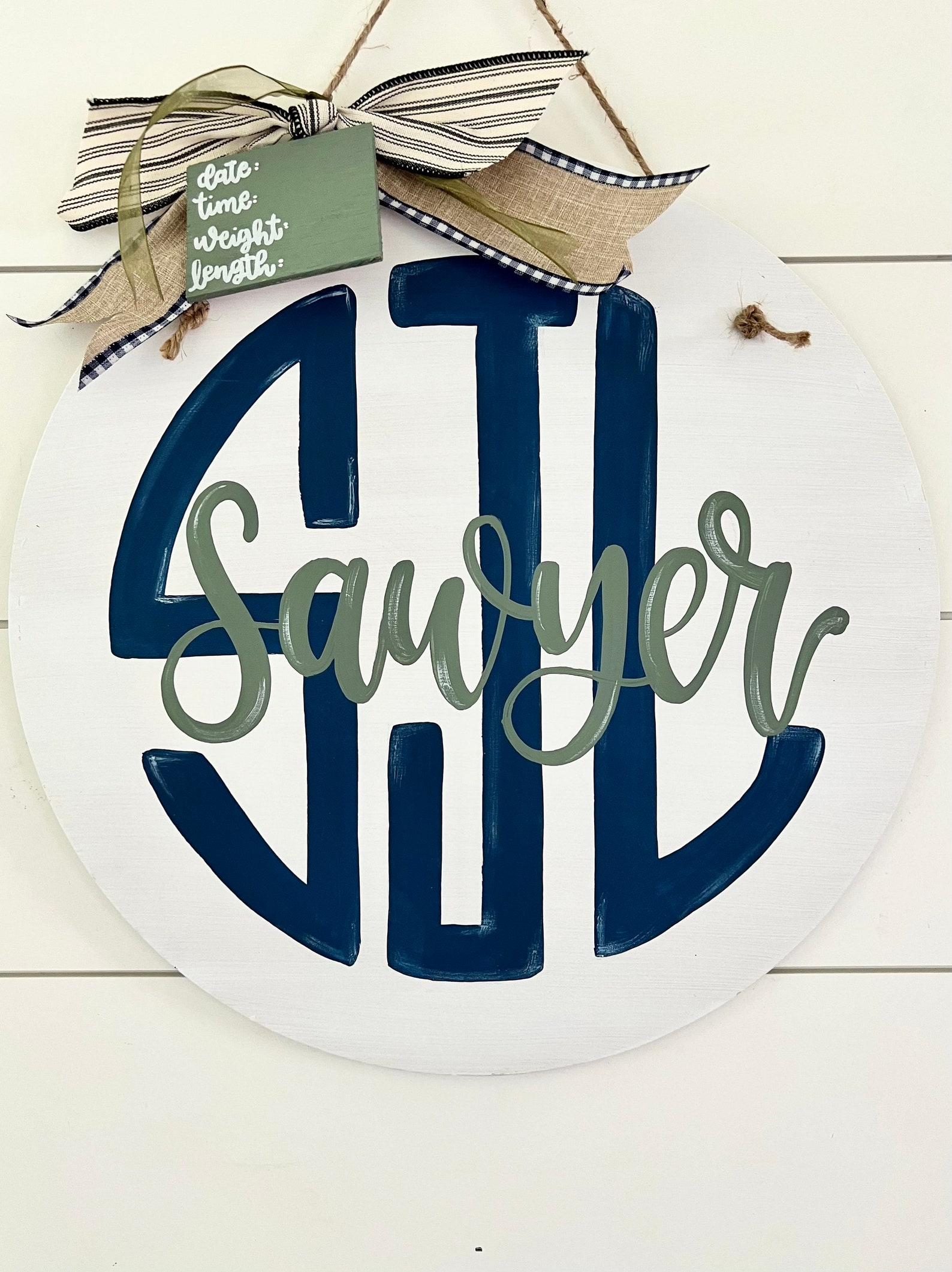 Hospital Door Hanger Boy Nursery Name Sign Baby Boy Birth Etsy