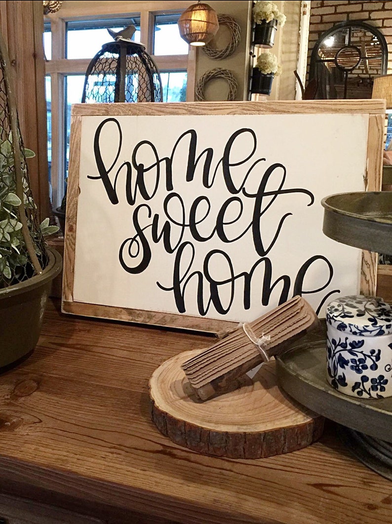 Home Sweet Home Hand Painted Sign Home Decor image 1