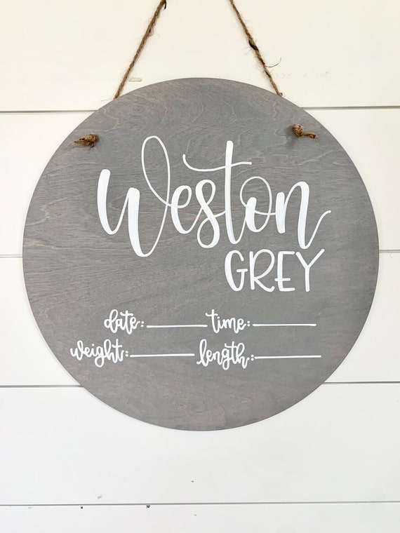 Personalized Baby Name Wood Hanger