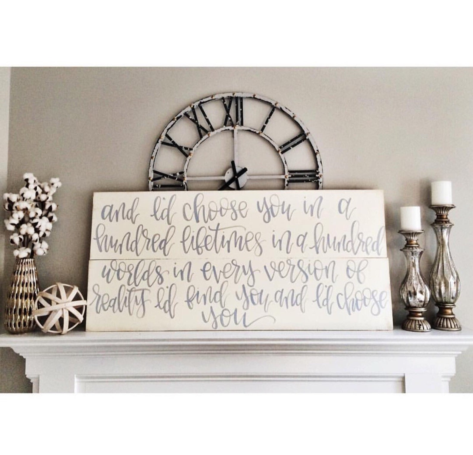 I Choose You Wood Sign Rustic Home Decor Bedroom Wall Etsy