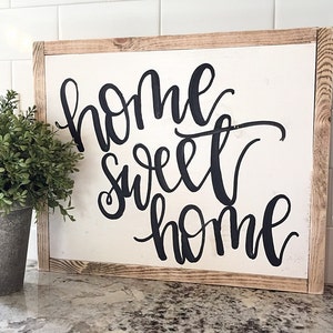 Home Sweet Home Hand Painted Sign Home Decor image 2