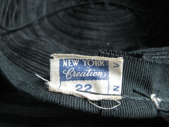 Sheer Black and Straw hat with netting - image 10