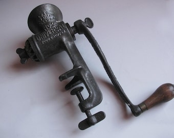 Vintage 1900s Cast Iron L.F. & C. Universal #2 Meat Grinder/Food Chopper Table Top Attachment