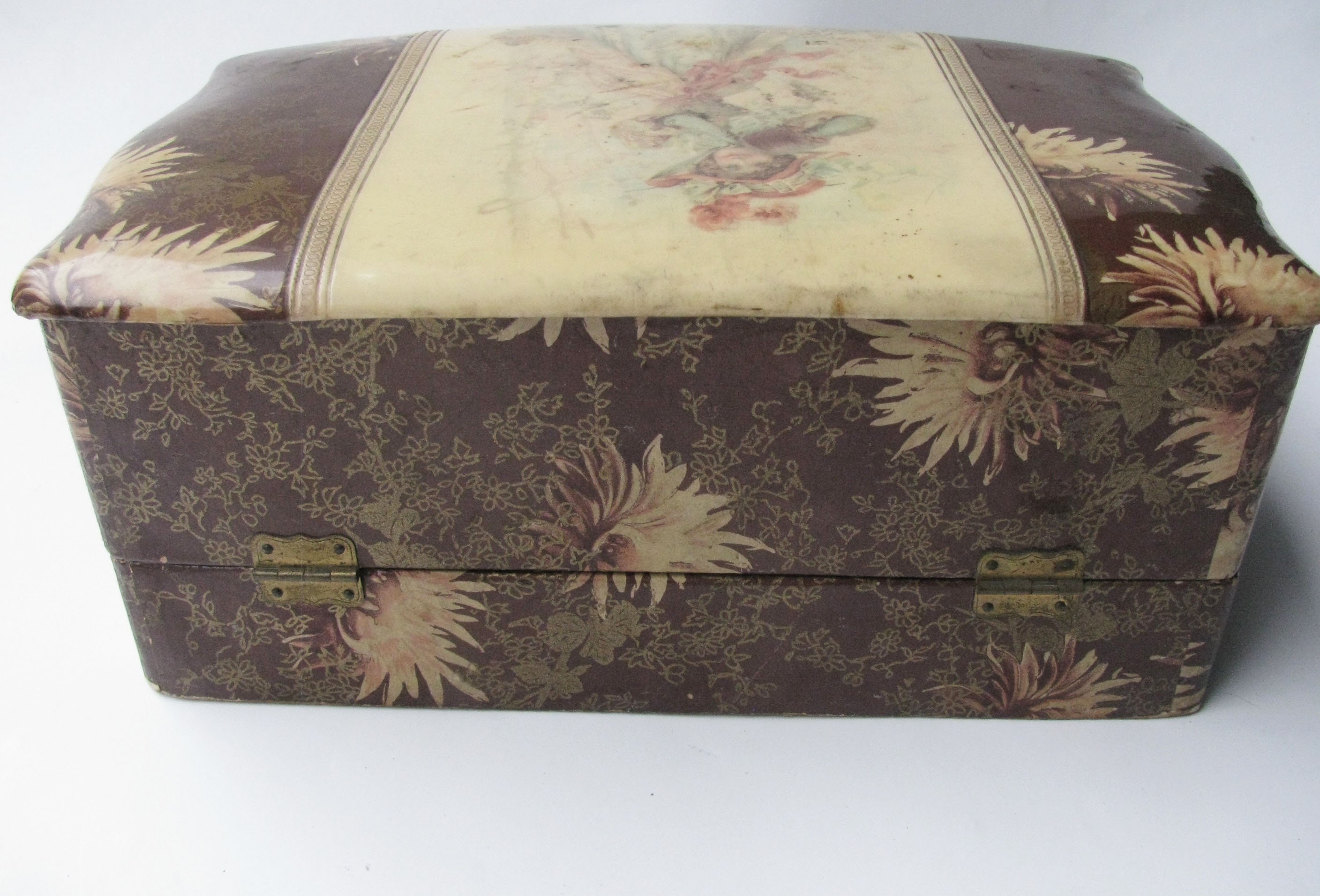 Vintage 1890s Celluloid Box Depicting a Fashionable Woman and Fall ...