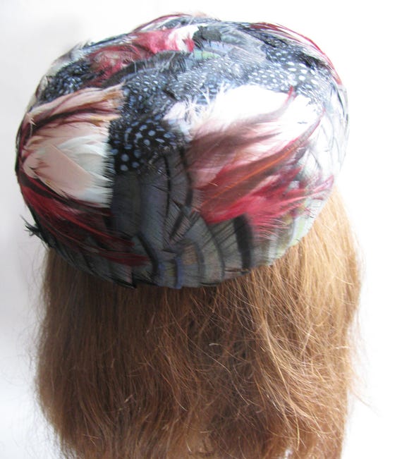 Vintage 1940s Pillbox Style Hat Covered in an Array of  display picture 2