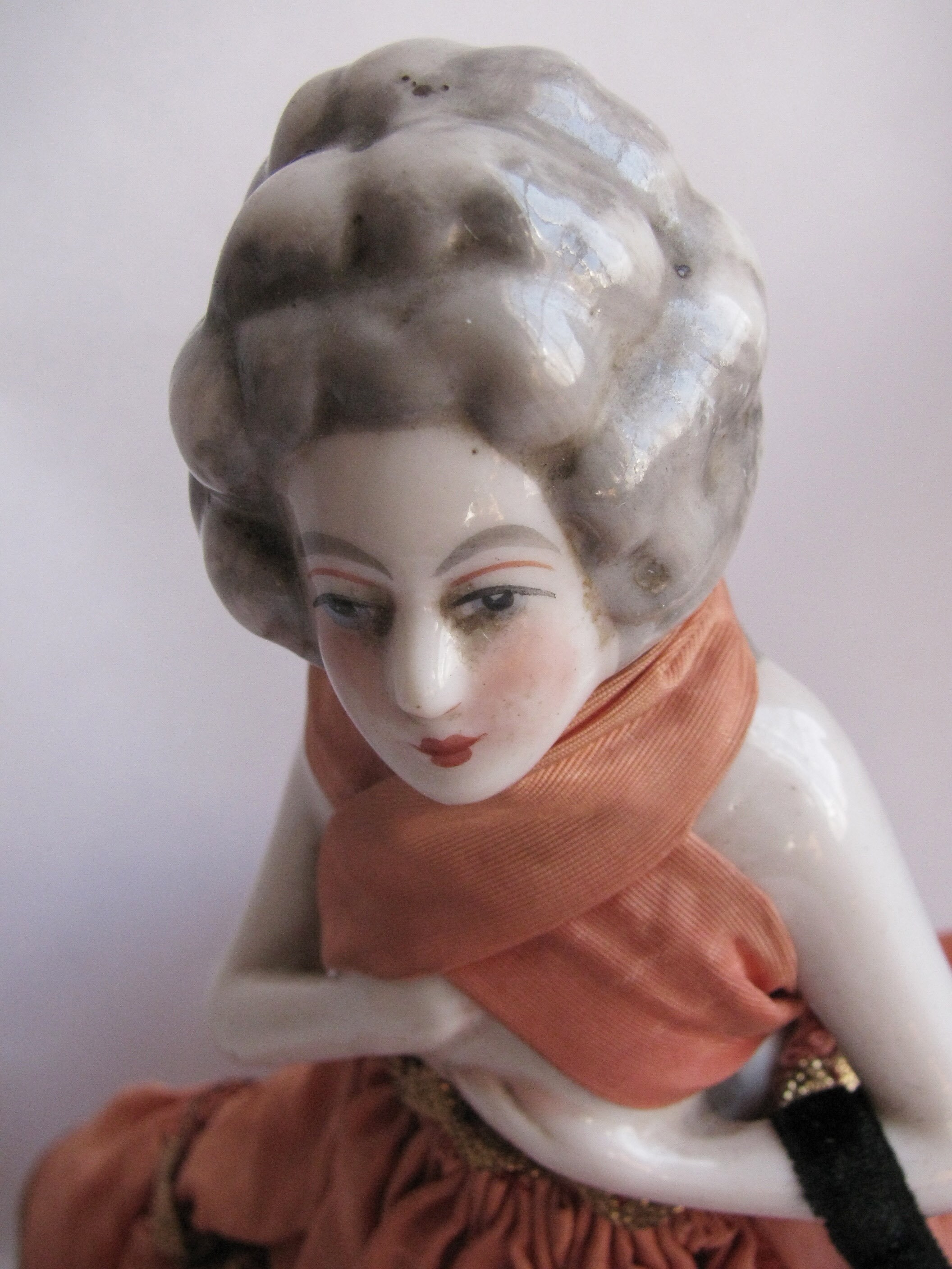 Vintage Porcelain Half Doll Lamp of Victorian Lady Dressed in Etsy