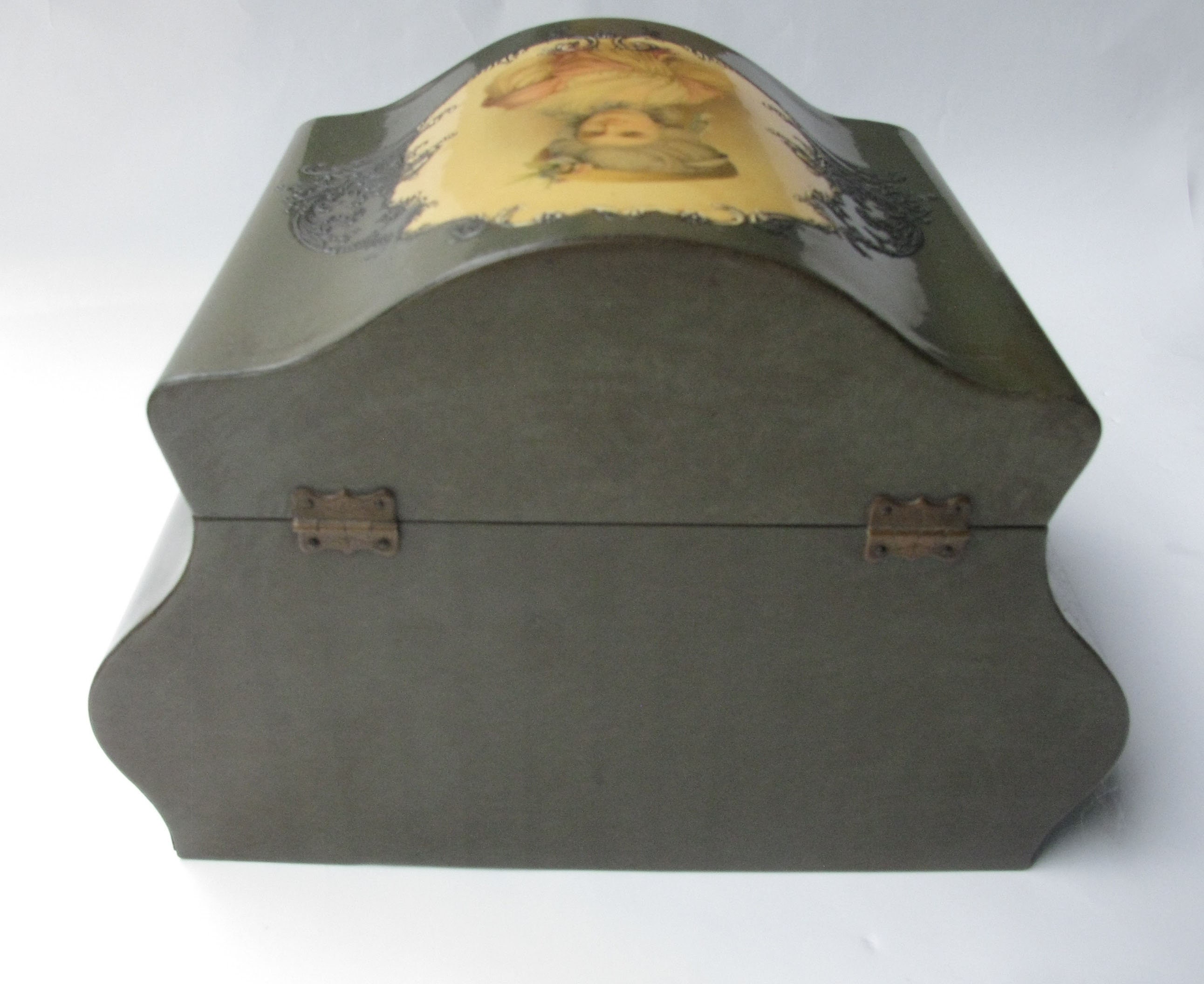 Vintage Unique Curved Shaped Celluloid Box With Victorian Lady - Etsy