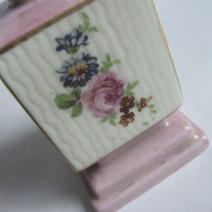 Vintage German Porcelain Hand-Painted Floral and Scenic Perfume Bottle, Vanity Piece