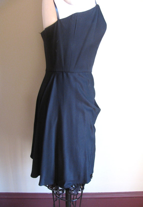 Vintage 1990s Black Evening Dress with Sequined L… - image 4