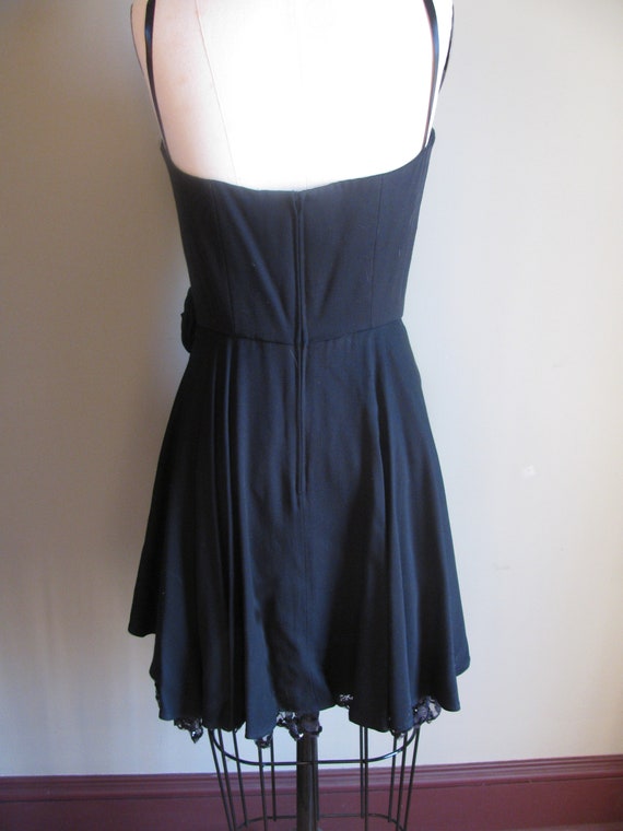 Vintage 1990s Black Evening Dress with Sequined L… - image 2