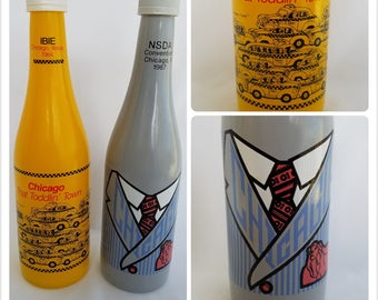 Chicago 1984 & 1987 InterBev Convention Commemorative Soda Bottles/Collectible Soda Bottles/Chicago Memorabilia/Windy City Style and Decor