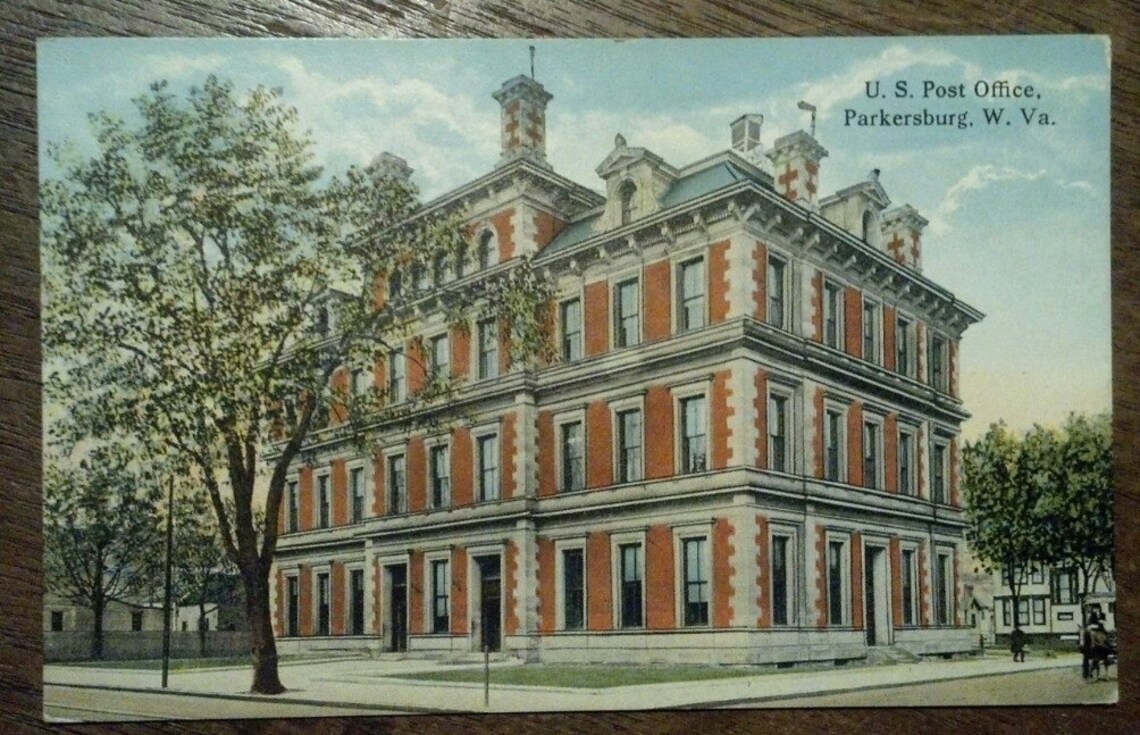 U. S. Post Office Parkersburg W. Va. 1920's Old Unused Etsy