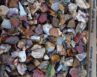 26+ POUNDS of TUMBLING ROUGH Includes: Mixed Agate's, Jasper's, and other very nice material- Lapidary, Jewelry