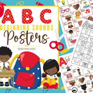 PRINTABLE ABC Letter Sounds Chart, Beginning Sounds, Black History, Alphabet Chart, Learn To Read, Preschool, Homeschool, School Posters