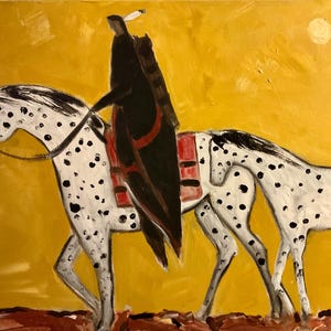 Appaloosa Horses Heading Home, 20 x 24 x 2, Gallery wrapped on Stretched Canvas.  Original by Suzy Berry