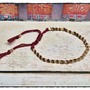 Tibetisches Kupferperlenarmband, Glücksarmband, Perlen-Armband, Steinschmuck, Perlenschmuck, tibetischer Schmuck