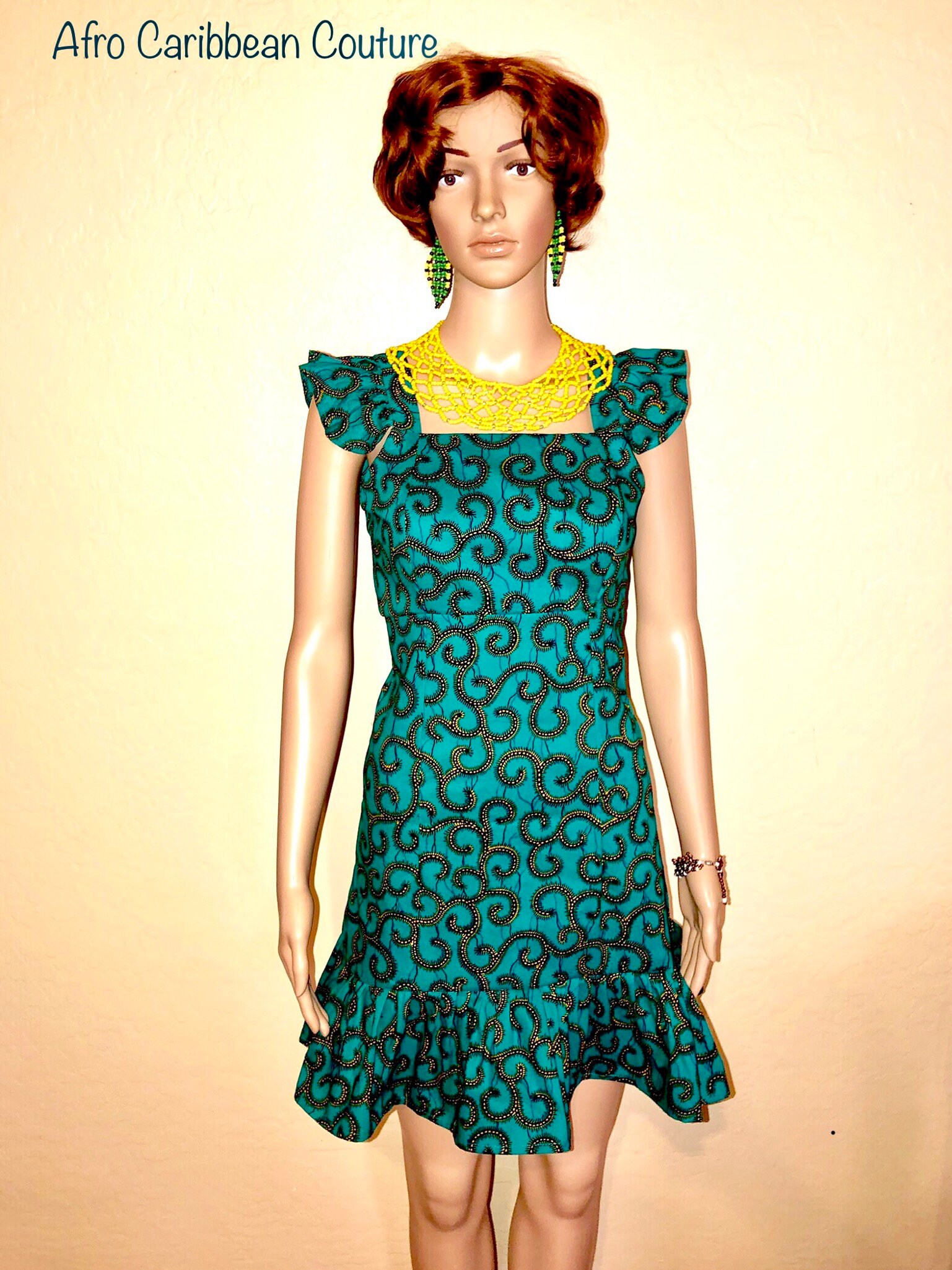 african print shift dress