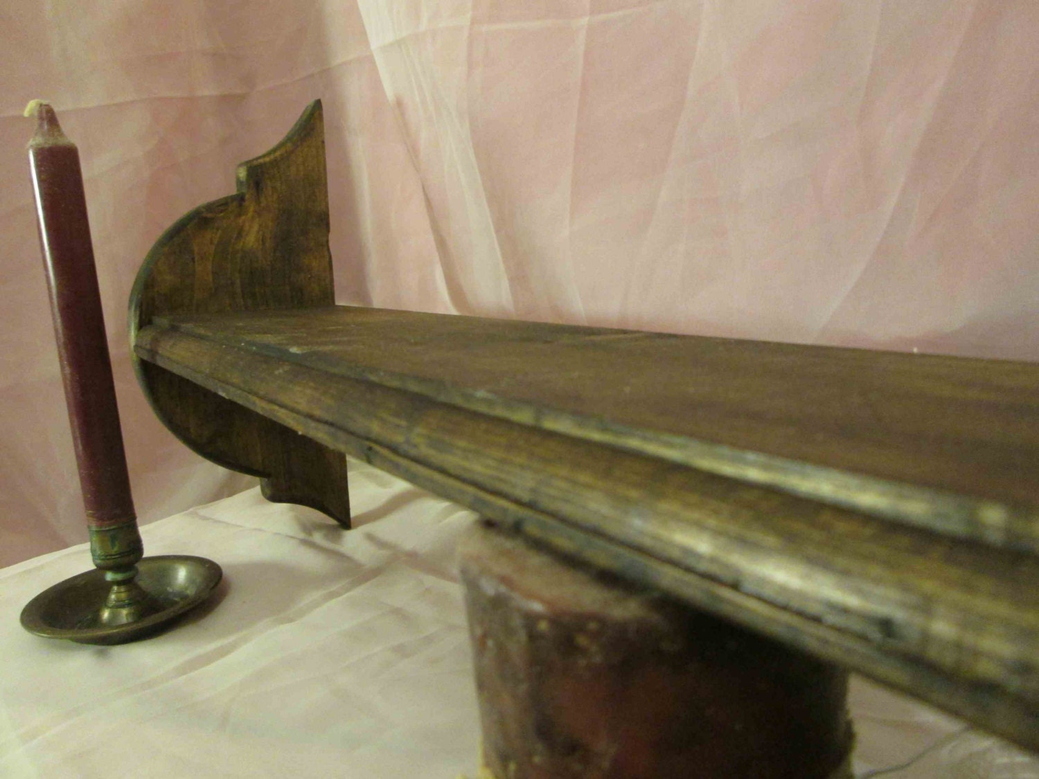 Bricabrac Shelf Colonial Style Stained Etsy