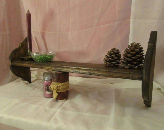 Bricabrac Shelf Colonial Style Stained Etsy