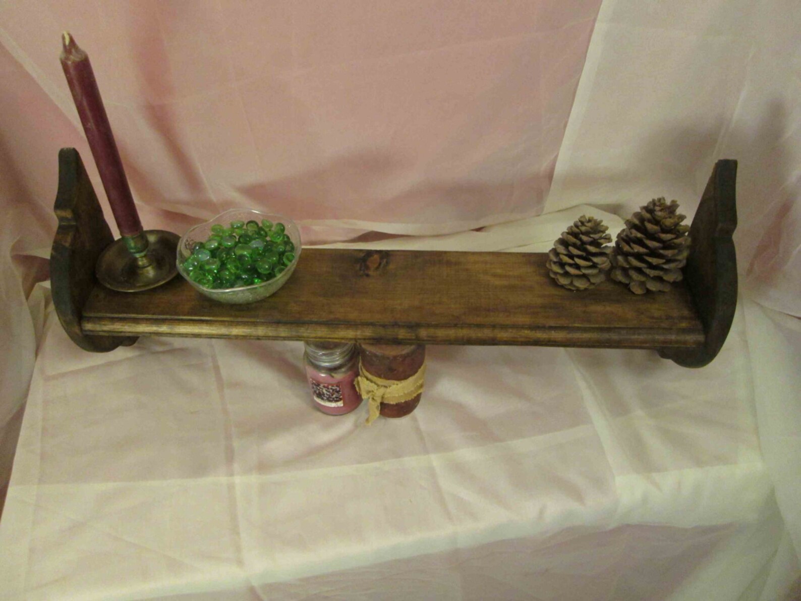 Bricabrac Shelf Colonial Style Stained Etsy