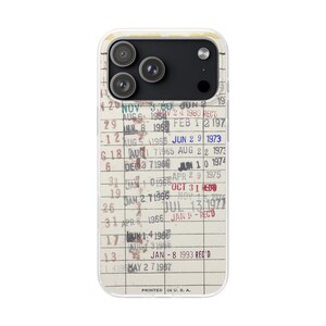 iPhone 18 Case Library Edition, Retro Book iPhone 17 Case, Library Card Vintage Design, Bookish Phone Case, Gift Readers image 14
