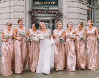 Jessica s Bridesmaids  rose  gold  pink champagne luxury