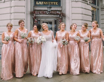 Jessica s Bridesmaids  rose  gold  pink champagne luxury