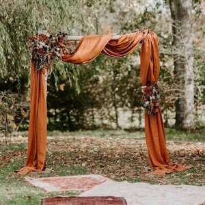 Velvet Wedding Arch Fabric Drape / rust green Draping Fabric for Wedding Backdrop / Photography background / wedding arch or tree decor