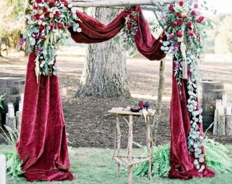 Wedding Arch Fabric Drape Velvet Draping Fabric For Wedding Etsy