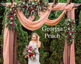 SALE / Discontinued Colours / Wedding Arch Fabric Drape / Georgette Draping Fabric for Wedding Backdrop / Photography background arch decor