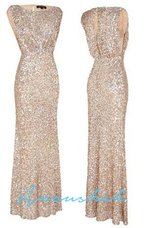 sequin bridesmaid gown