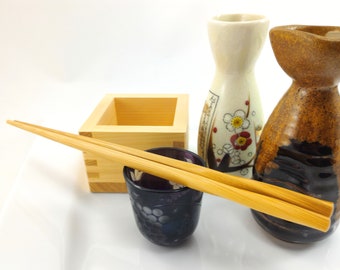 20 Pairs Bamboo Twisted Chopsticks. Sushi or tableware chopstick bundle.