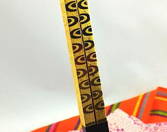 Golden Saturn Chopstick. Ultimate Modern Hair Pin, reusable Chinese chopstick.