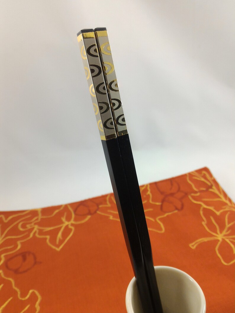 Stick for hair or sushi serving A Fancy wooden chopsticks wedding favor. Luxury Chopsticks Fancy Black