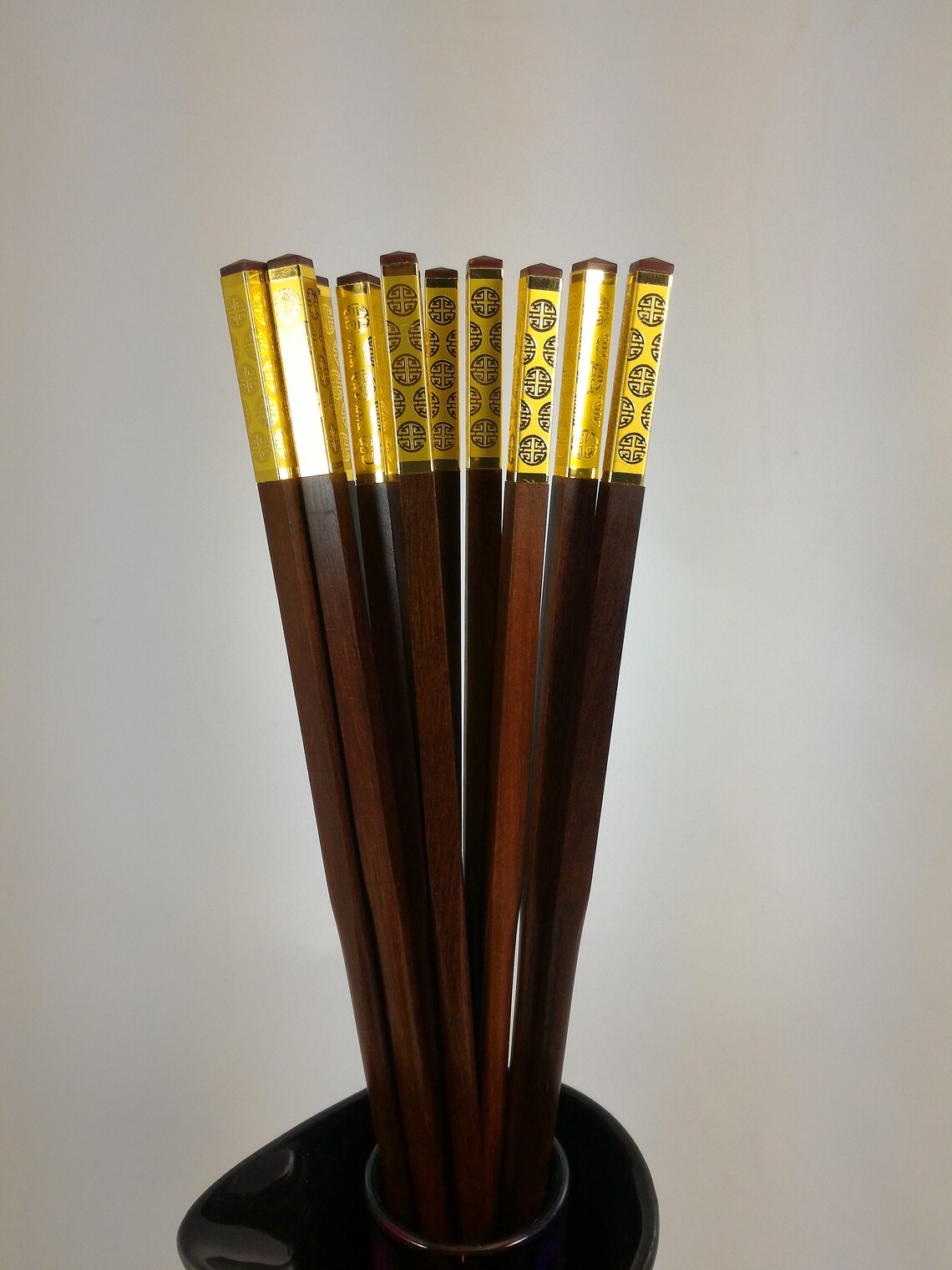 Rich Brown Fancy Chopstick. Fancy Wooden Chopstick Set for Etsy