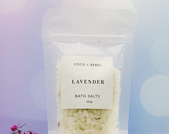 Lavender Bath Soak  | Sea Salt Bath | Aromatherapy | Self Care | Essential Oils