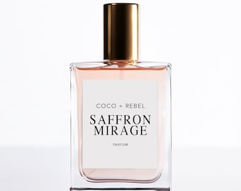 Saffron Mirage Perfume Oil, Jasmine Ambergris, Handcrafted