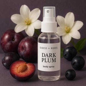 Dark Plum- Natural Hair Perfume & Body Mist – Soft Scent Spray – Custom Fragrance for Hair +  Skin