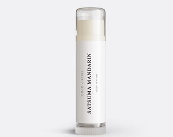 Perfume sólido de mandarina Satsuma / Cítricos, almizcle blanco (tubo de 5 ml)