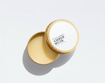 Amber Musk Solid Perfume | Handmade, Coconut Oil, Shea