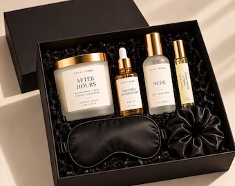 Luxury Gift Box for Her, Perfume Gift Set, Candle & Body Care Gift Box, Birthday Gift for Her, Self Care Gift, Coco + Rebel