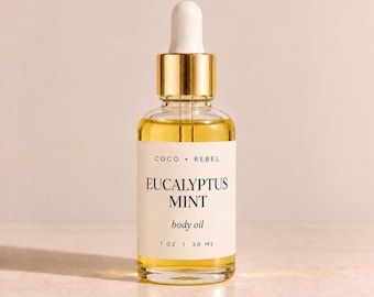 Eucalyptus Mint Body Oil (1oz) | Nourishing After Shower Bath & Massage Oil