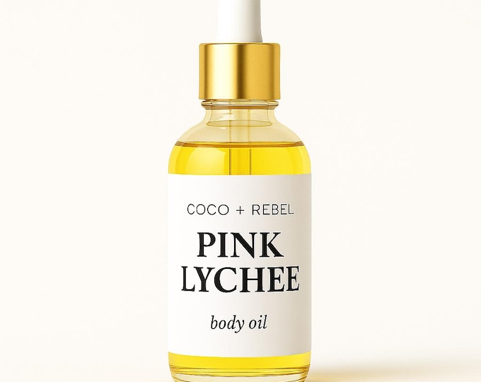 Lychee Fragrance Body Oil | Rose Petal Infused, Nourishing Skincare