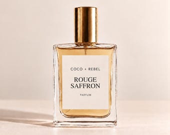Saffron Rouge Perfume Oil, Jasmine Ambergris, Handcrafted