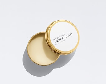 Amber Gold Solid Perfume Balm | Handmade Coconut & Shea