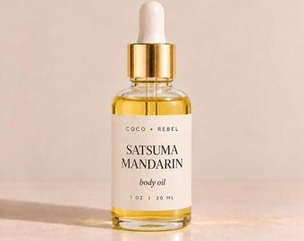 Satsuma Mandarin Body Oil: Nourishing Botanical Skincare (1oz.)