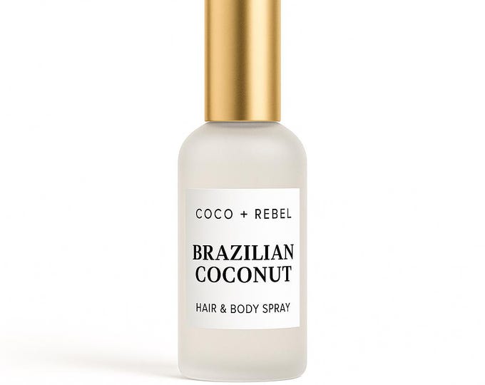 Brazilian Coconut Body Mist – Natural Hair Perfume, Soft Scent Spray